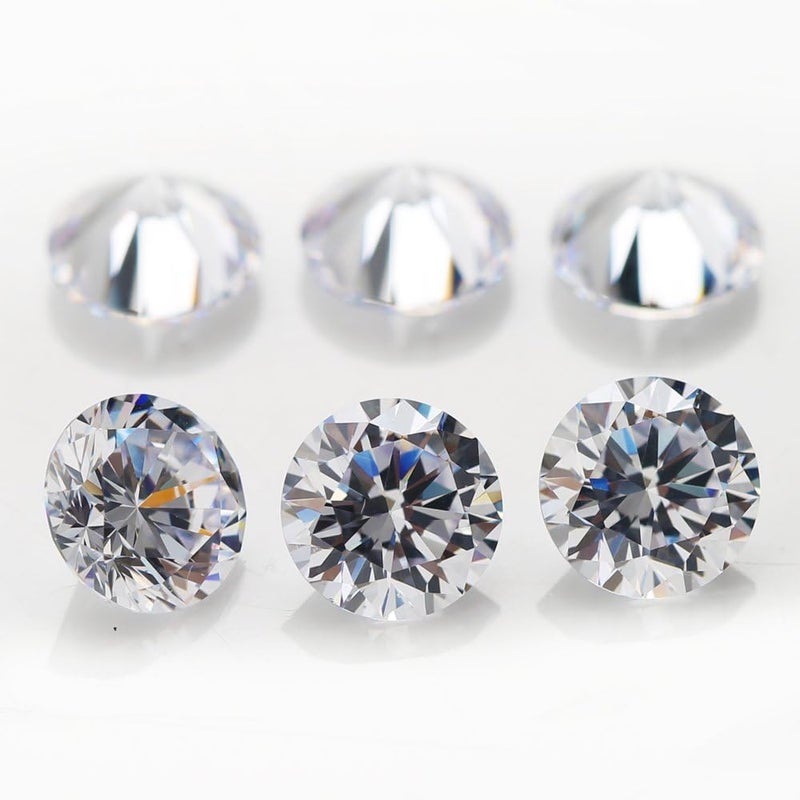 gepas WUZHOUGEMS 0.8-10mm White AAAAA Round Machine Cut Loose Cubic Zirconia Stone Clear CZ Synthetic Gemstone For Jewelry Making - Image 3